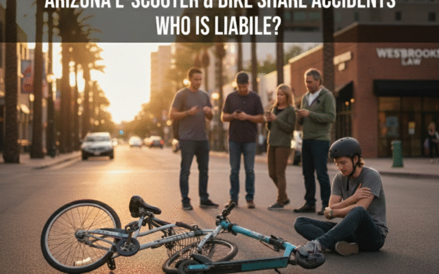 E-Scooter and Bike Share Accidents: Who Is Liable for Your Injuries in Arizona?